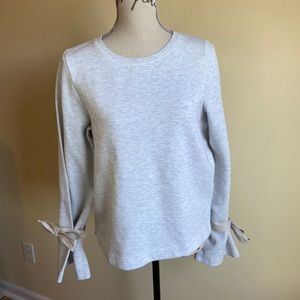 J. Crew Bow Tie Bell Sleeve Sweatshirt